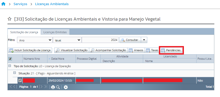 Pendências Ambiental